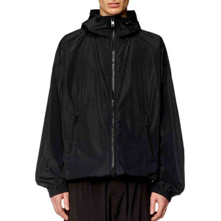 Lookbook Diesel SS24 黑色印花拉鏈連帽外套 A125920IMAY-9XX