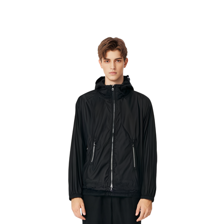 Purchase Diesel SS24 黑色印花拉鏈連帽外套 A125920IMAY-9XX