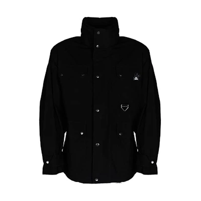 Diesel SS24 Black Solid Single-Breasted Stand Collar Jacket A000350-TAYE