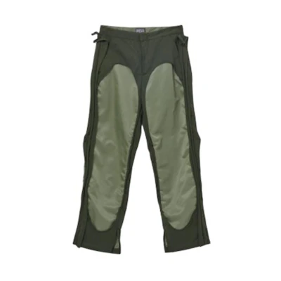 DIESEL SS24 Color Block Straight-Leg Casual Pants Men’s Green A097870TGAN-5FR