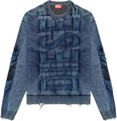 DIESEL SS24 男士蓝色渐变效果长袖针织圆领毛衣 A154780AJCZ-8AT Buy DIESEL SS24 男士蓝色渐变效果长袖针织圆领毛衣 A154780AJCZ-8AT