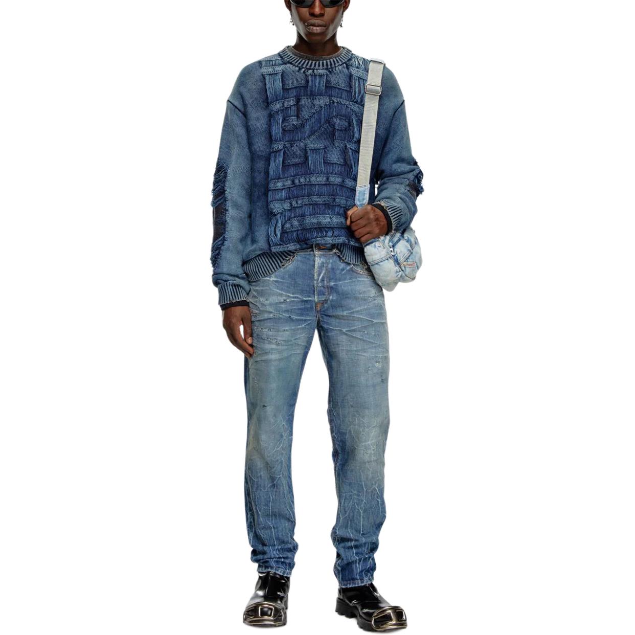 Lookbook DIESEL SS24 男士蓝色渐变效果长袖针织圆领毛衣 A154780AJCZ-8AT