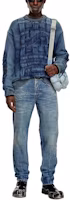 Lookbook DIESEL SS24 Faded Effect Crewneck Long Sleeve Knit Sweater Men Blue A154780AJCZ-8AT