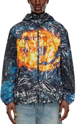 DIESEL SS24 光澤火焰拉鍊帽夾克 男女通用 多色 A156140HPAH Lookbook DIESEL SS24 光澤火焰拉鍊帽夾克 男女通用 多色 A156140HPAH