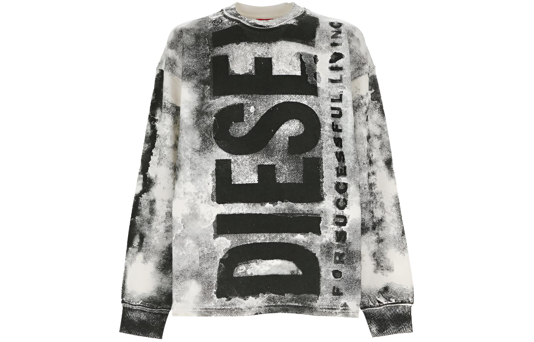 Diesel SS24 Grey Crewneck Pullover Slim Fit Long-Sleeve Sweatshirt A133290NFAV-9XXA