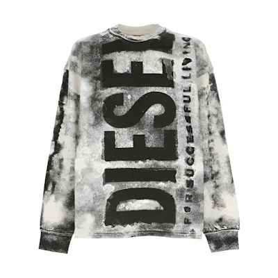Diesel SS24 Grey Crewneck Pullover Slim Fit Long-Sleeve Sweatshirt A133290NFAV-9XXA