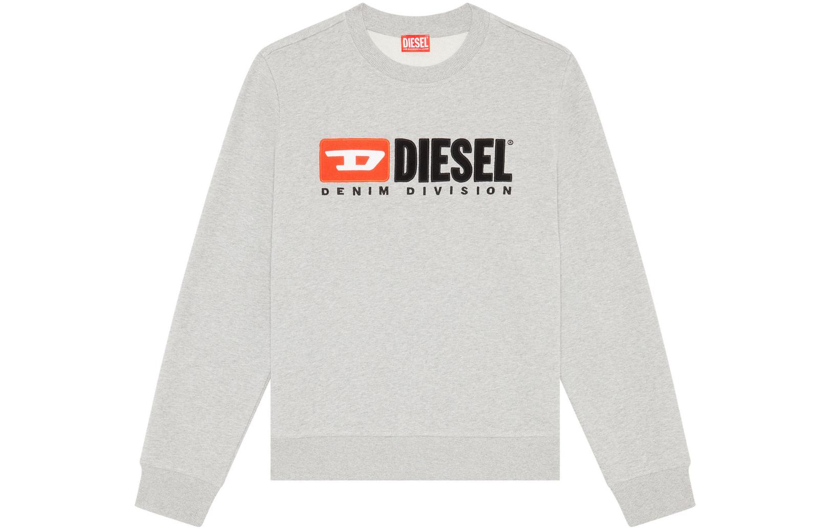 Diesel SS24 Grey Letter Graphic Crewneck Sweatshirt A037580GEAD-9CB