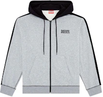 Diesel SS24 Light Grey Colorblock Hooded Zip Jacket A112800NEAH-E3843 Diesel SS24 Light Grey Colorblock Hooded Zip Jacket A112800NEAH-E3843