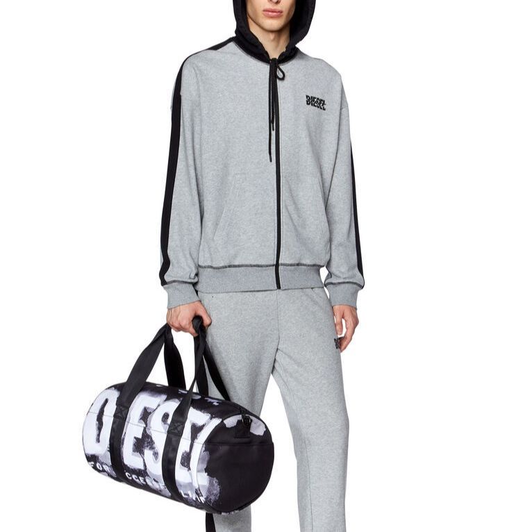 Lookbook Diesel SS24 Light Grey Colorblock Hooded Zip Jacket A112800NEAH-E3843