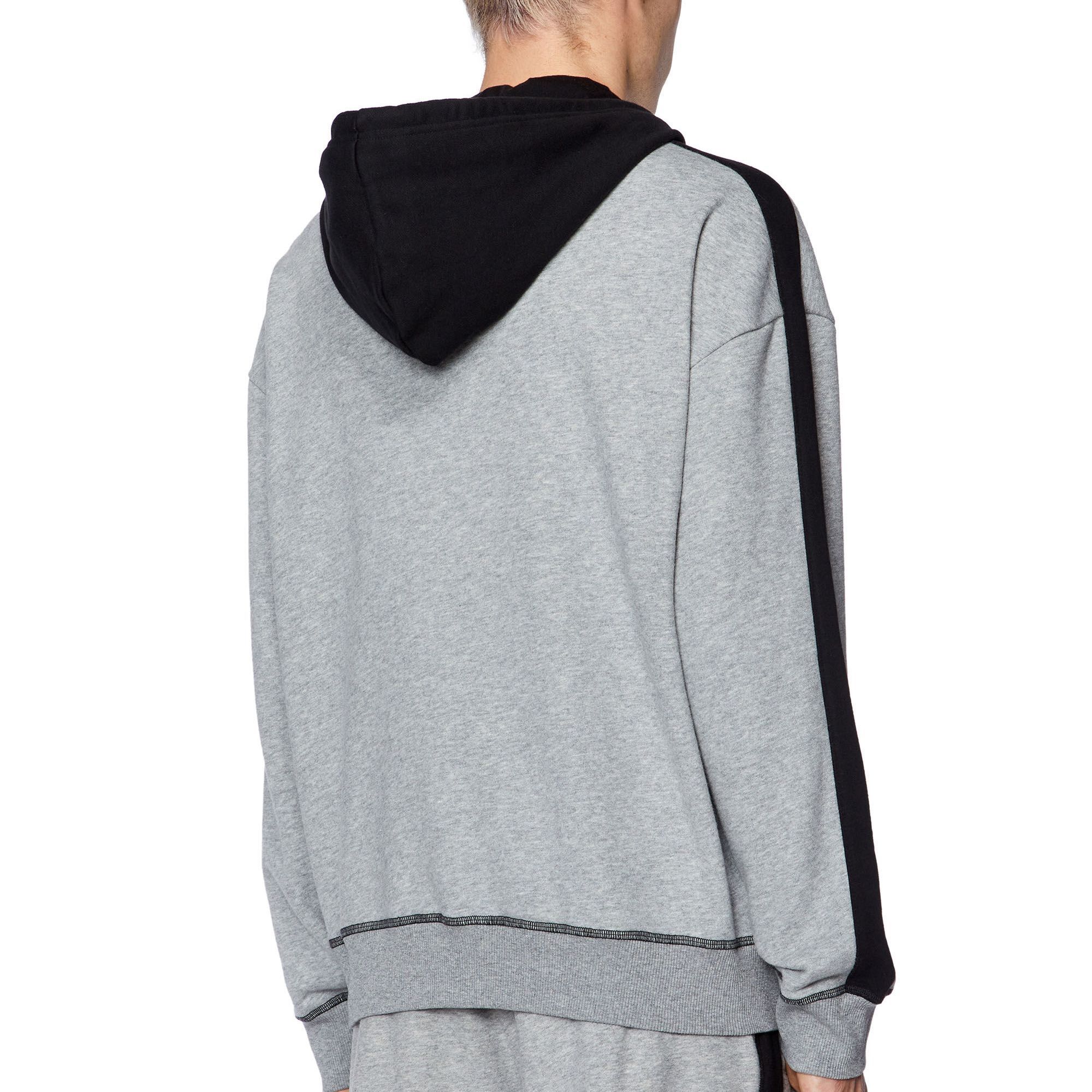 Shop Diesel SS24 Light Grey Colorblock Hooded Zip Jacket A112800NEAH-E3843