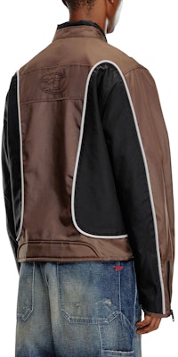 DIESEL SS24多袋拼色拉链夹克 男女通用 黑色/棕色 A061320PDAI7ES Shop DIESEL SS24多袋拼色拉链夹克 男女通用 黑色/棕色 A061320PDAI7ES