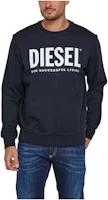Diesel SS24 Navy Blue Logo Print Long-Sleeve Crewneck Sweatshirt 43172290NAVY-86V Diesel SS24 Navy Blue Logo Print Long-Sleeve Crewneck Sweatshirt 43172290NAVY-86V