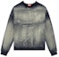Buy DIESEL SS24 OVAL-D Distressed Washed Effect Sweatshirt Men’s Navy Blue A131730KIAR-8AT