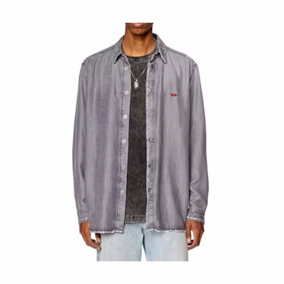 Diesel SS24 OVAL-D Gray Single-Breasted Slim Fit Long Sleeve Jacket A03534068G-I02