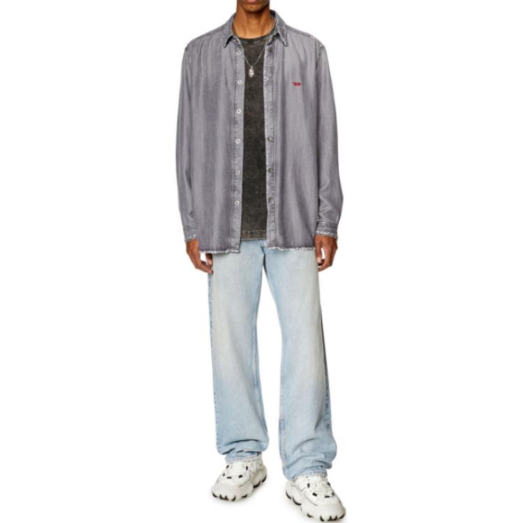 Lookbook Diesel SS24 OVAL-D Gray Single-Breasted Slim Fit Long Sleeve Jacket A03534068G-I02