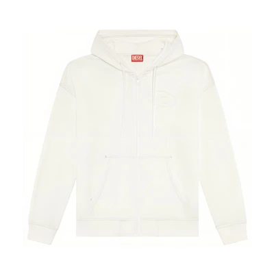 Diesel SS24 OVAL-D Hoodie Oversized Pullover for Men White A121060WHAK-141
