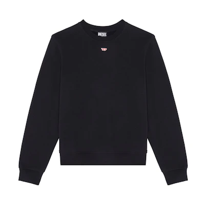 DIESEL SS24 OVAL-D Logo Crewneck Pullover Sweatshirt Unisex Black A040750GEAD-9XX