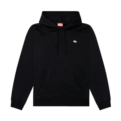 DIESEL SS24 Oval-D Logo Print Hoodie Black A037860BKAF-9XX