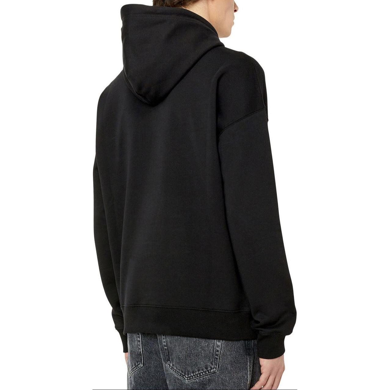 Purchase DIESEL SS24 Oval-D Logo Cetak Hoodie Hitam A037860BKAF-9XX