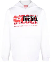 Diesel SS24 OVAL-D Logo Print White Hoodie Pullover Men’s Long Sleeve Casual Wear A121530IAJH-100 Diesel SS24 OVAL-D Logo Print White Hoodie Pullover Men’s Long Sleeve Casual Wear A121530IAJH-100