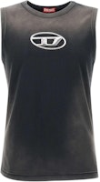 DIESEL SS24 Oval-D Loose Fit Sleeveless Tank Top with Logo Embroidery Grey Men. A136010CHBI-9XXA DIESEL SS24 Oval-D Loose Fit Sleeveless Tank Top with Logo Embroidery Grey Men. A136010CHBI-9XXA
