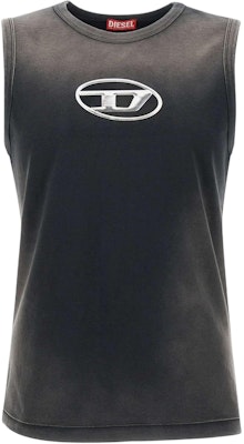 디젤 SS24 오벌-D 루즈핏 로고 자수 민소매 탱크탑 그레이 남성용. A136010CHBI-9XXA Buy 디젤 SS24 오벌-D 루즈핏 로고 자수 민소매 탱크탑 그레이 남성용. A136010CHBI-9XXA