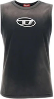 Order DIESEL SS24 男士灰色刺繡Logo無袖鬆身背心 Oval-D款式 A136010CHBI-9XXA
