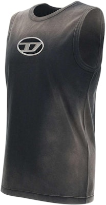 디젤 SS24 오벌-D 루즈핏 로고 자수 민소매 탱크탑 그레이 남성용. A136010CHBI-9XXA Shop 디젤 SS24 오벌-D 루즈핏 로고 자수 민소매 탱크탑 그레이 남성용. A136010CHBI-9XXA