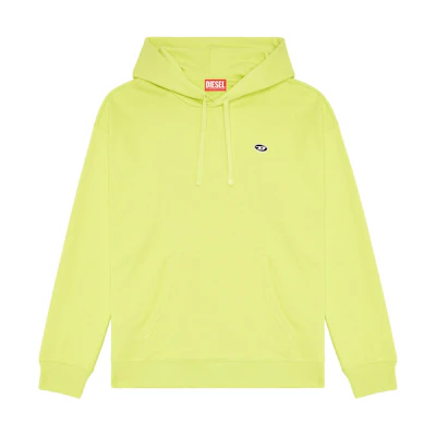 Diesel SS24 OVAL-D Series Yellow Pullover Hoodie for Men A037860BKAF-5BV