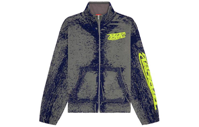 Diesel SS24 Oval-D Vintage-Style Stand Collar Loose Jacket Men’s Navy Blue A121990QFAF-9BXA