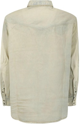 DIESEL SS24 灰色椭圆丹宁水洗长袖衬衫 男款 A0351909H6-001 Lookbook DIESEL SS24 灰色椭圆丹宁水洗长袖衬衫 男款 A0351909H6-001