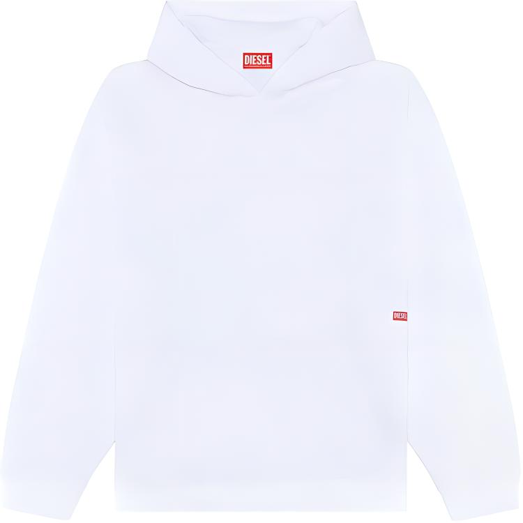 Diesel SS24 Oversized Graphic Hoodie White A127520IEAX-100