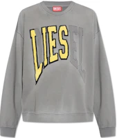 Diesel SS24 Printed Crewneck Pullover Sweatshirt Gray Long Sleeve A121240EPAI-9BX Diesel SS24 Printed Crewneck Pullover Sweatshirt Gray Long Sleeve A121240EPAI-9BX