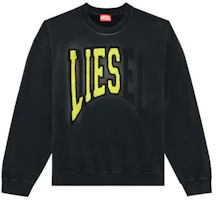 Diesel SS24 Pullover Crewneck Oversized Black Sweatshirt A121240EPAI-9XX Diesel SS24 Pullover Crewneck Oversized Black Sweatshirt A121240EPAI-9XX