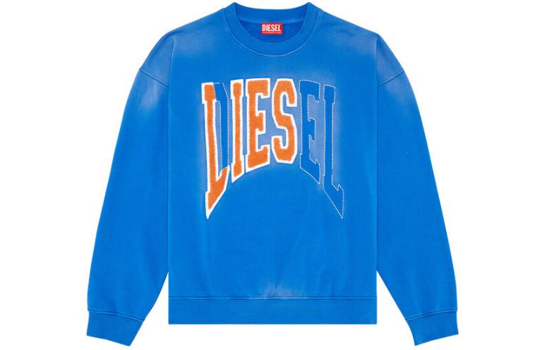 Diesel SS24 Pullover Drop Shoulder Letter Sweatshirt Blue () A121240EPAI-8II