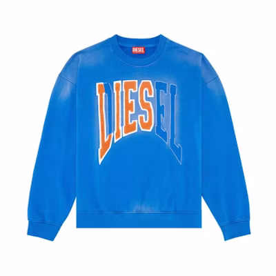 Diesel SS24 Pullover Drop Shoulder Letter Sweatshirt Blue () A121240EPAI-8II