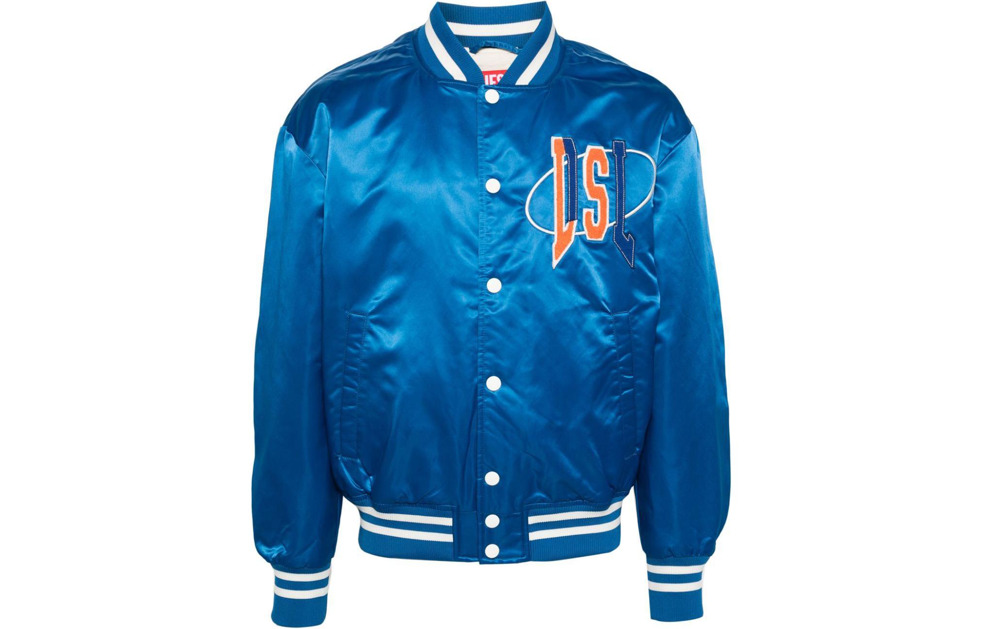 Diesel SS24 Satin Embroidered Long Sleeve Jacket - Royal Blue A122430KKAM-8II