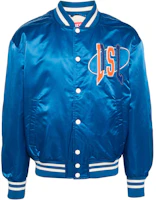 Diesel SS24 Satin Embroidered Long Sleeve Jacket - Royal Blue A122430KKAM-8II Diesel SS24 Satin Embroidered Long Sleeve Jacket - Royal Blue A122430KKAM-8II