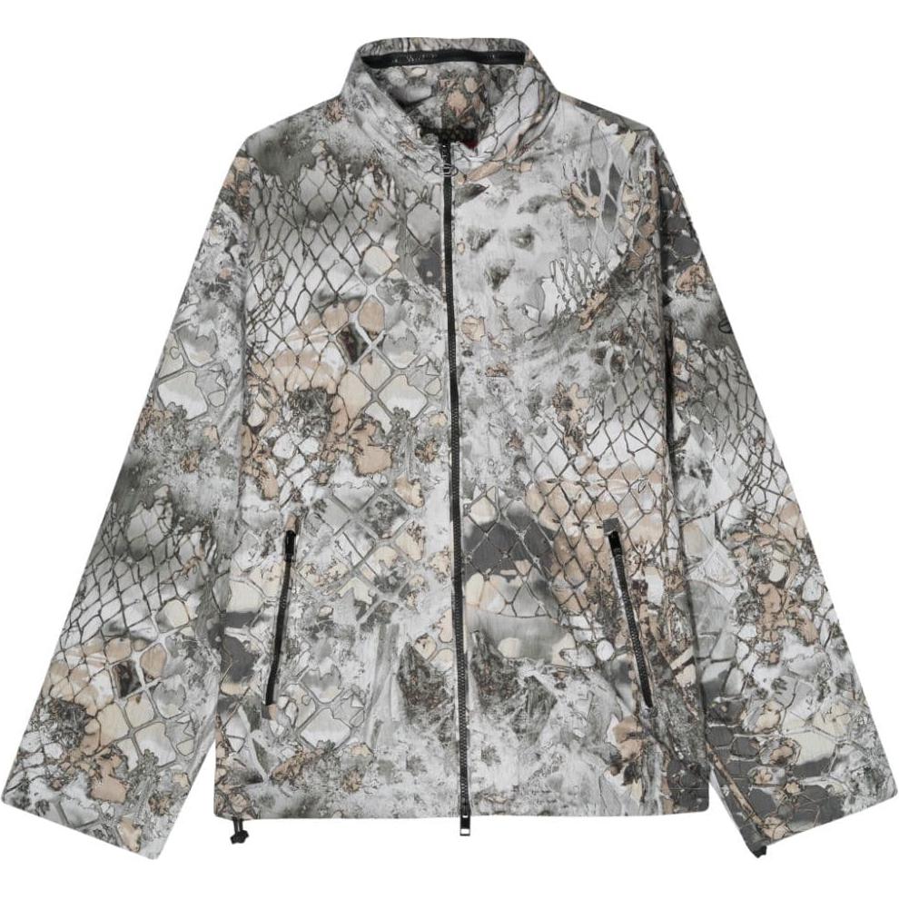 Diesel SS24 Slim Fit Printed Baseball Collar Jacket - Multicolor A128580GGAX-7DHA