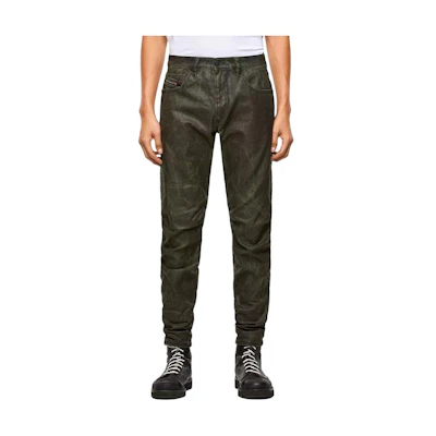 DIESEL SS24 Slim Fit Zipper Skinny Long Jeans Black A02054009SE