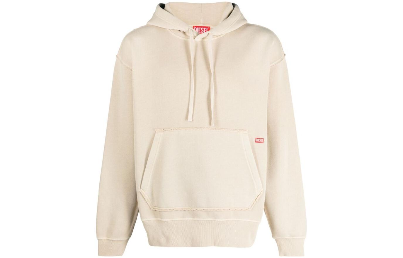 Diesel SS24 Solid Hoodie Long Sleeve White A10457OKHAR-7BD