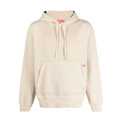 Diesel SS24 Solid Hoodie Long Sleeve White A10457OKHAR-7BD