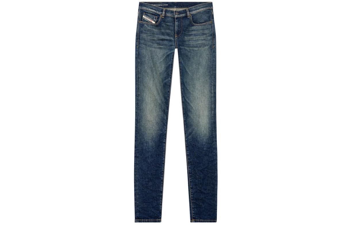DIESEL SS24 Straight-Leg Zipper Pocket  Jeans Deep Blue. A0355809H49-01 圖 2