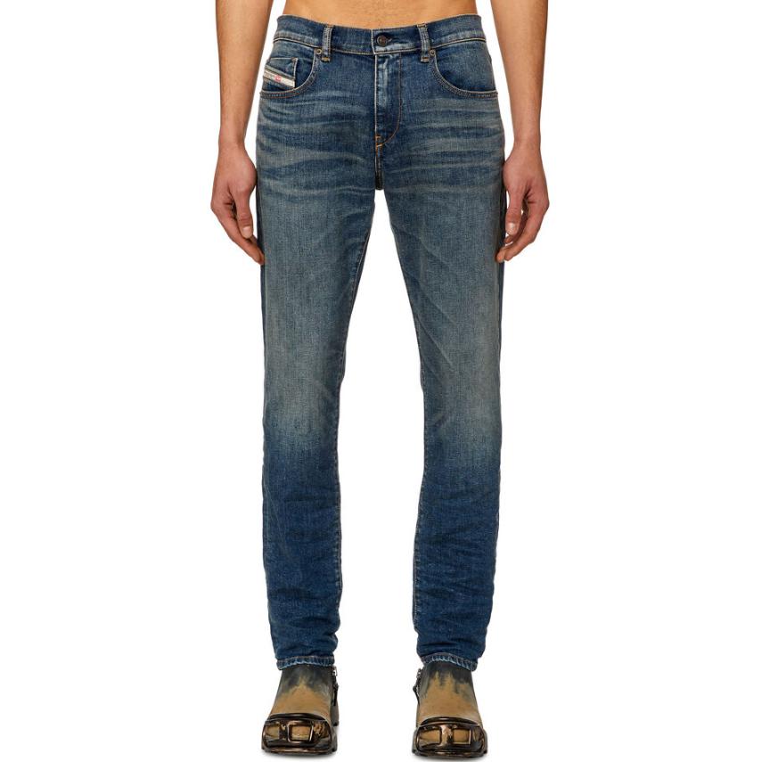 DIESEL SS24 Straight-Leg Zipper Pocket  Jeans Deep Blue. A0355809H49-01 圖 3