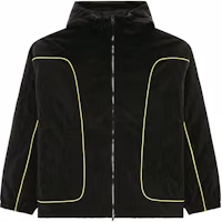 Order Diesel SS24 Jaket Hoodie Zip-Up Kapas Berjalur Jahitan Kontras A120970HJAE-9XX