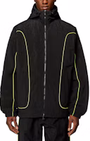 Lookbook Diesel SS24 Jaket Hoodie Zip-Up Kapas Berjalur Jahitan Kontras A120970HJAE-9XX