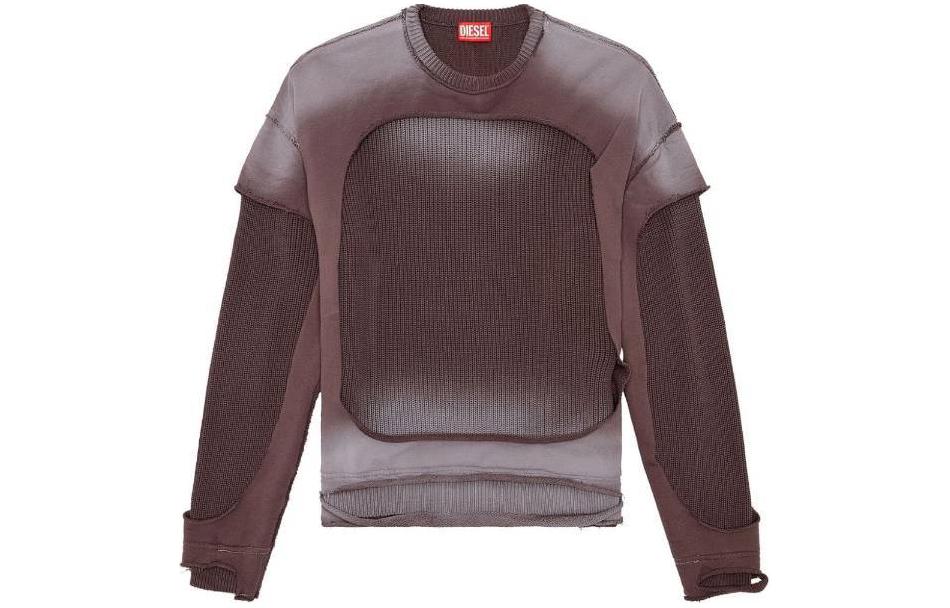 Diesel SS24 Tie-Dye Crewneck Pullover Sweatshirt Brown - Long Sleeve A124510GHAN-928