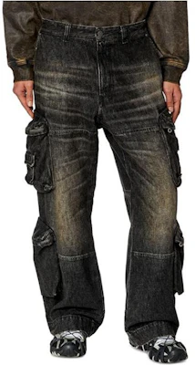 DIESEL SS24 水洗破損寬版拉鍊牛仔褲 男款 - 深藍色 A130880GHAA Lookbook DIESEL SS24 水洗破損寬版拉鍊牛仔褲 男款 - 深藍色 A130880GHAA