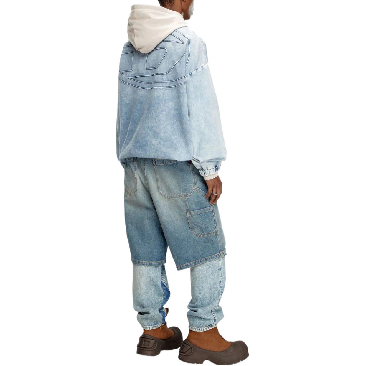 Lookbook DIESEL SS24 メンズ ウォッシュ加工ジップアップボンバージャケット ライトブルー A143390CBCW-01