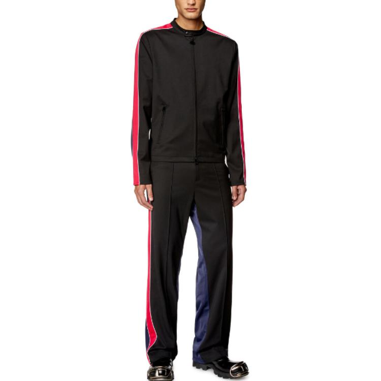 Diesel SS24 Zip-Up Stand Collar Jacket Black Blue A120940CLAI-9XXB 圖 3